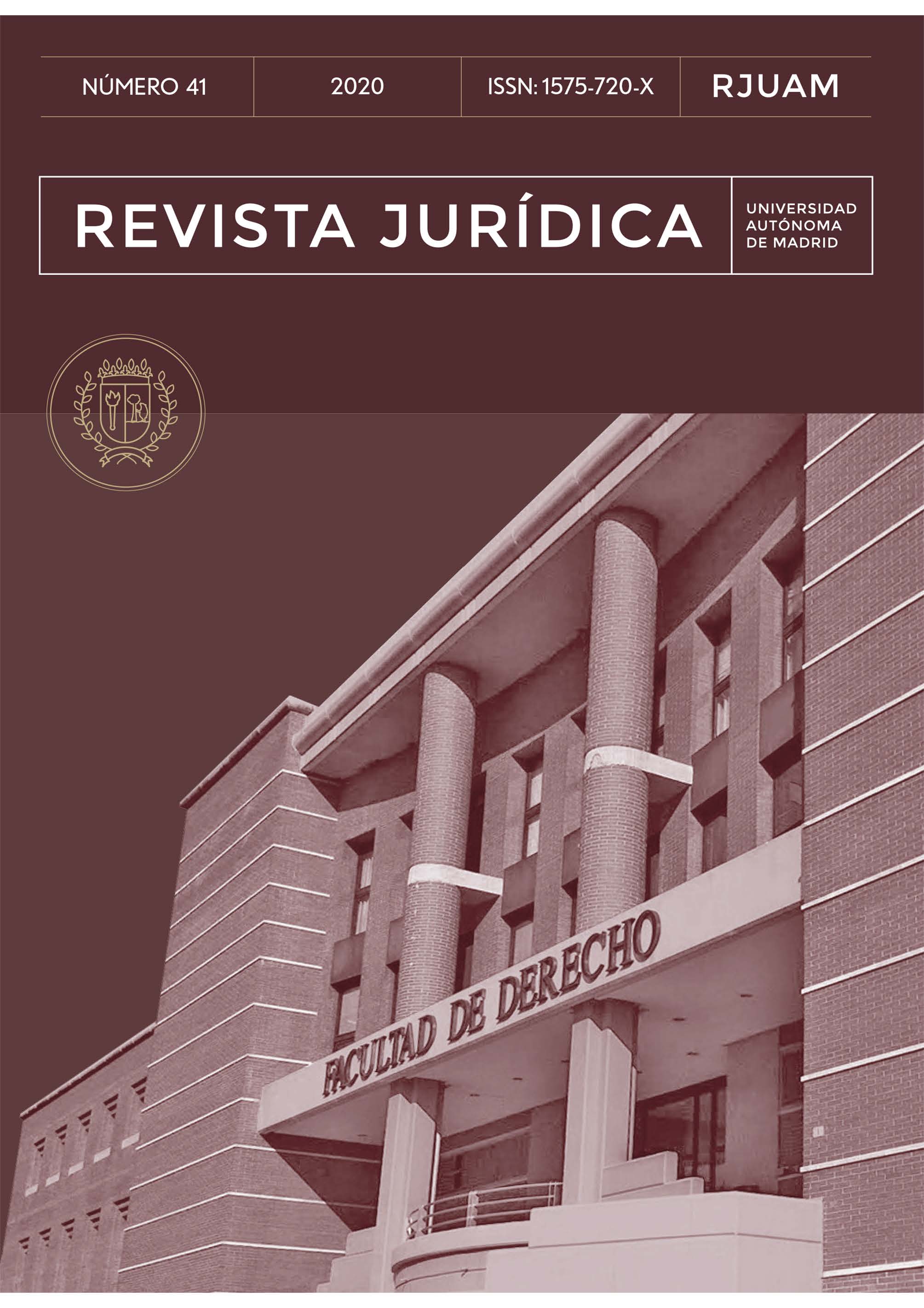 Portada del número 41 de la Revista Jurídica de la Universidad Autónoma de Madrid