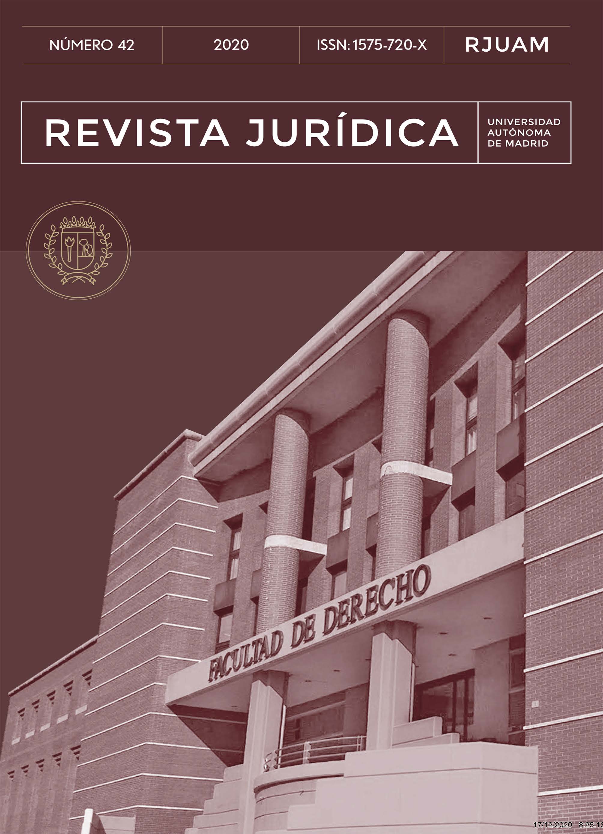 Portada del número 42 de la Revista Jurídica de la Universidad Autónoma de Madrid