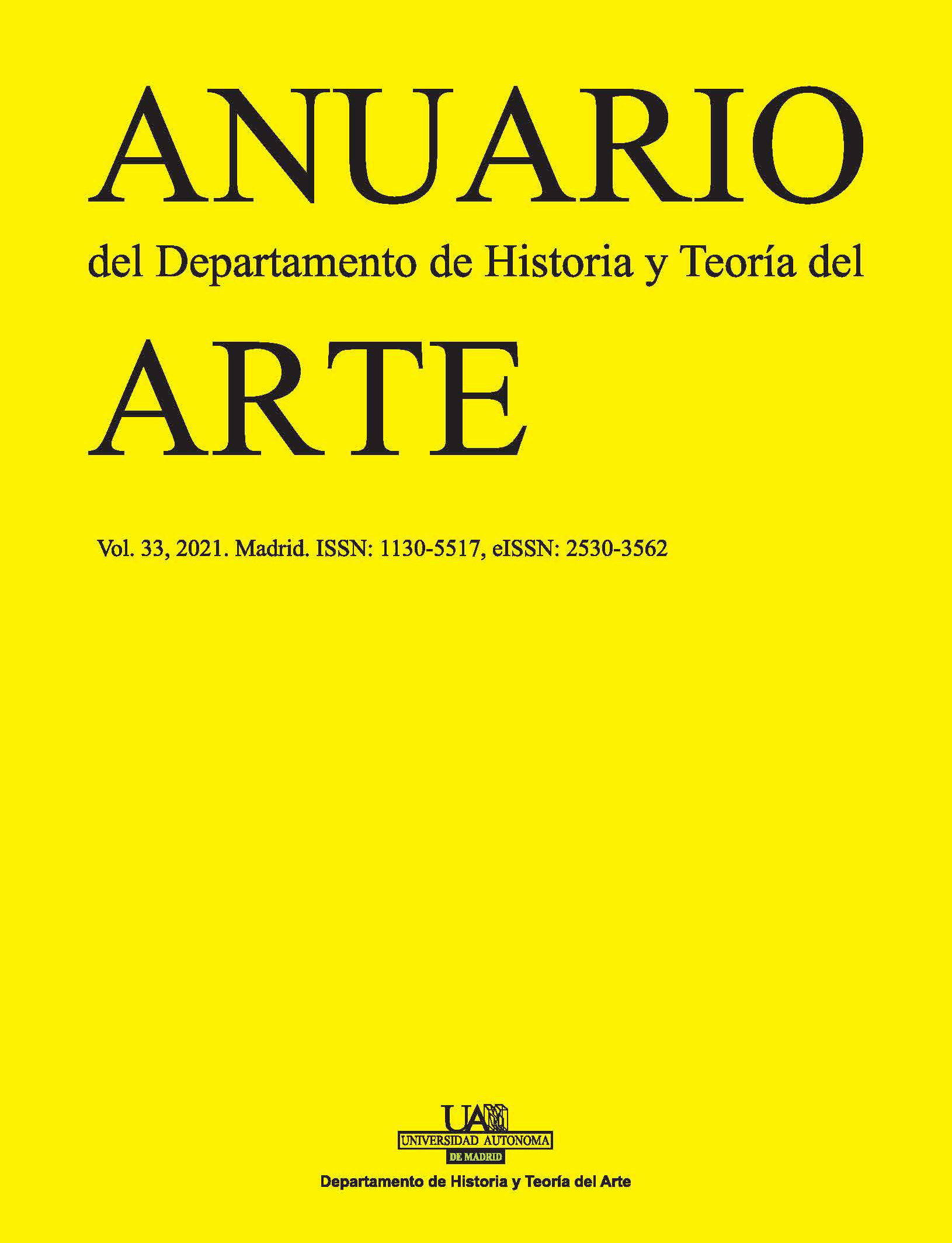 Portada del Volumen 33 del Anuario del Departamento de Historia y Teoría del Arte