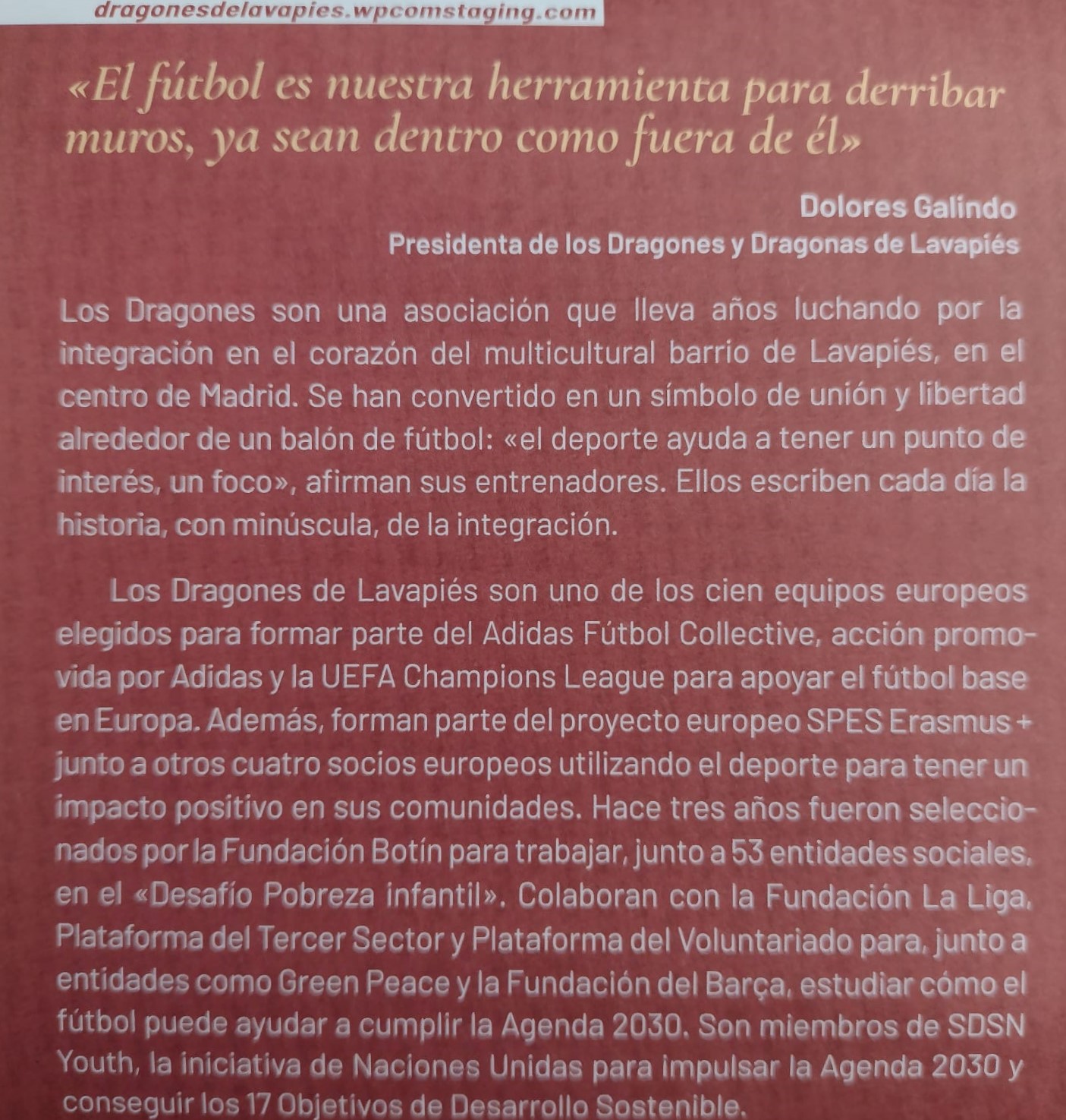 Texto de Dolores Calindo- Exposición