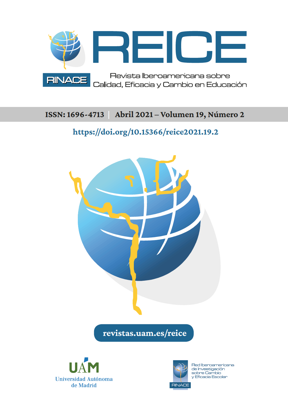 Portada del volumen 19, número 2 de la Revista Iberoamericana de Calidad, Eficacia y Cambio en Educación