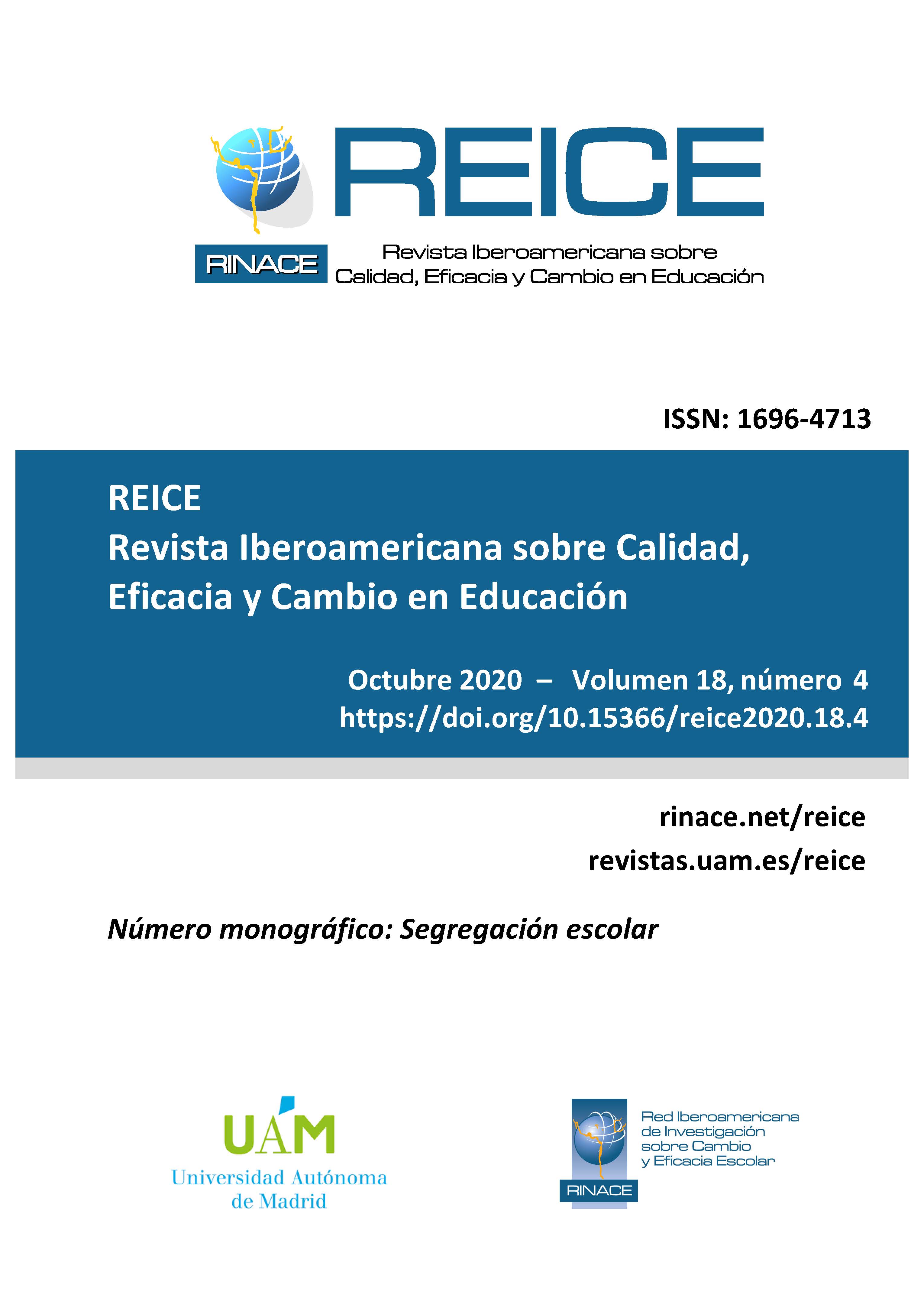 Portada del Volumen 18, número 4 de la revista REICE