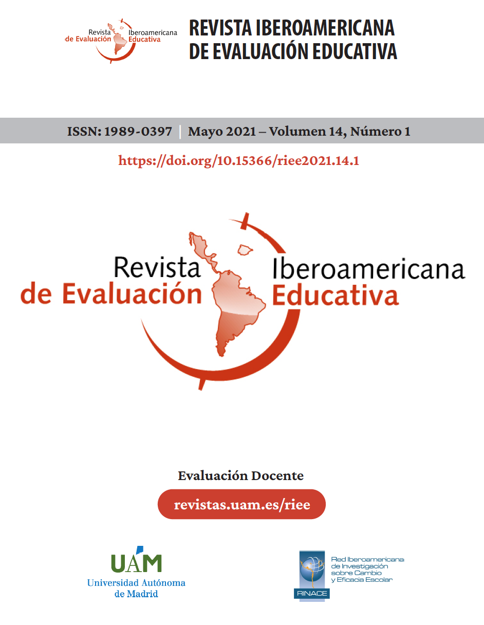 Portada del volumen 14, número 1, de la revista iberoamericana de evaluación educativa
