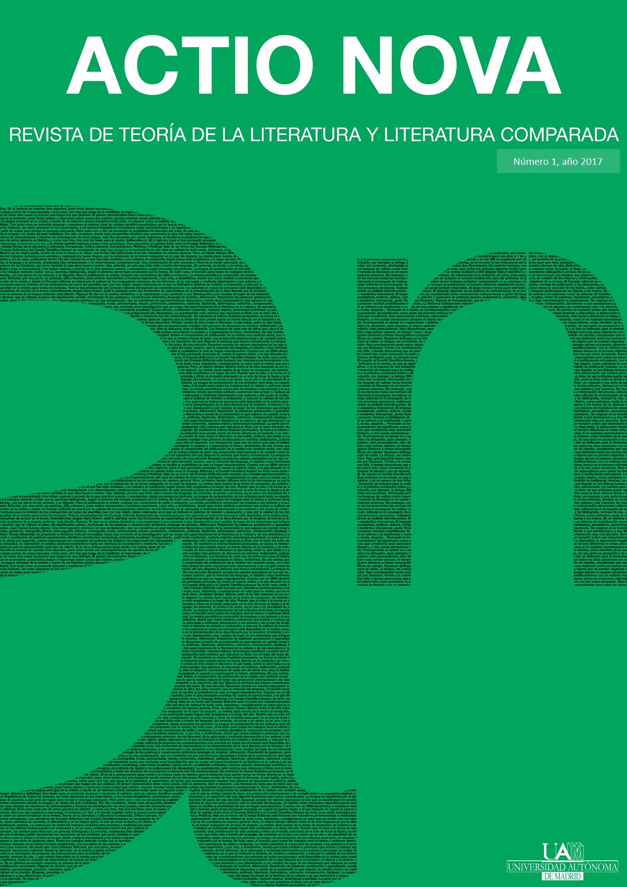 Portada del número 1 de Actio Nova