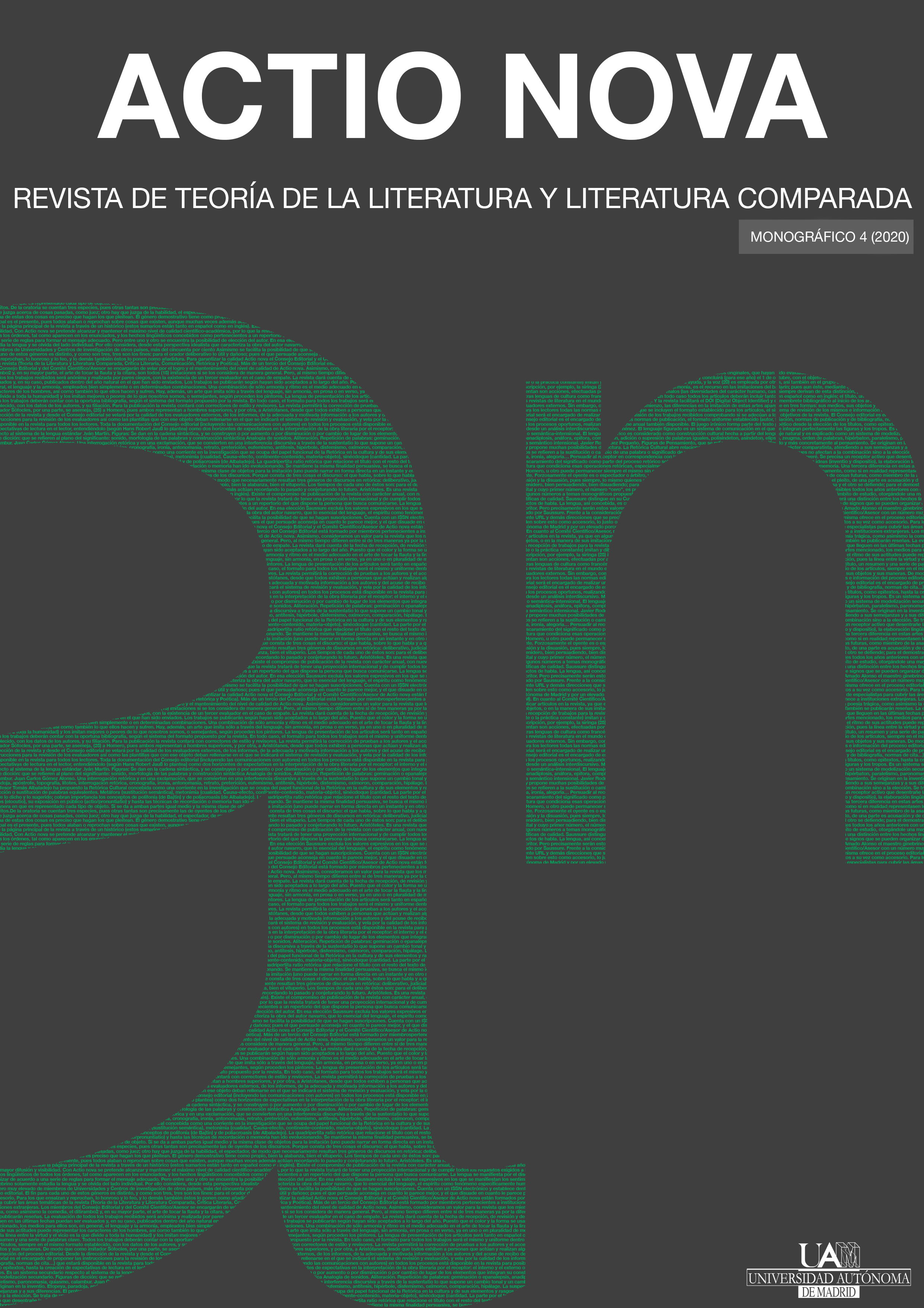Portada del monográfico número 4 de Actio Nova