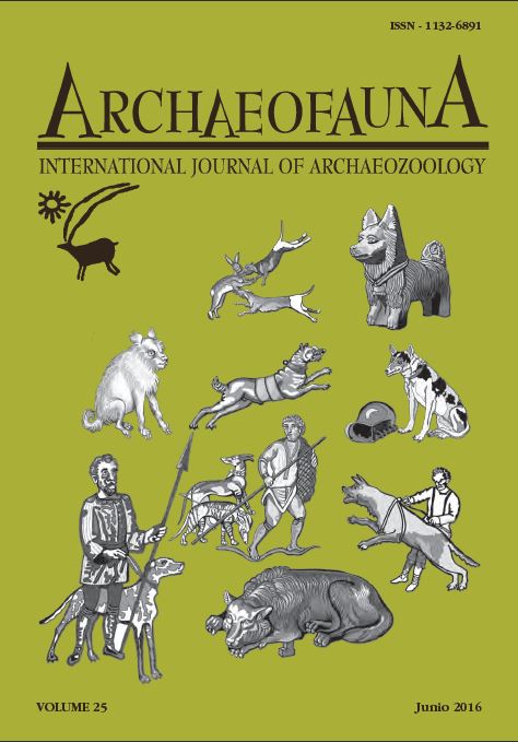 Portada del Volumen 25 de ARCHAEOFAUNA