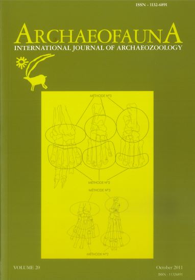 Portada del Volumen 20 de ARCHAEOFAUNA