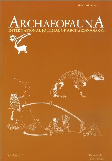 Portada del Volumen 19 de ARCHAEOFAUNA