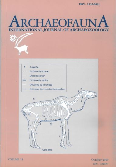 Portada del volumen 18 de ARCHAEOFAUNA