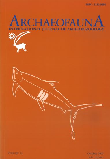 Portada del volumen 14 de ARCHAEOFAUNA