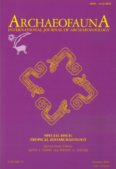 Portada del volumen 13 de ARCHAEOFAUNA