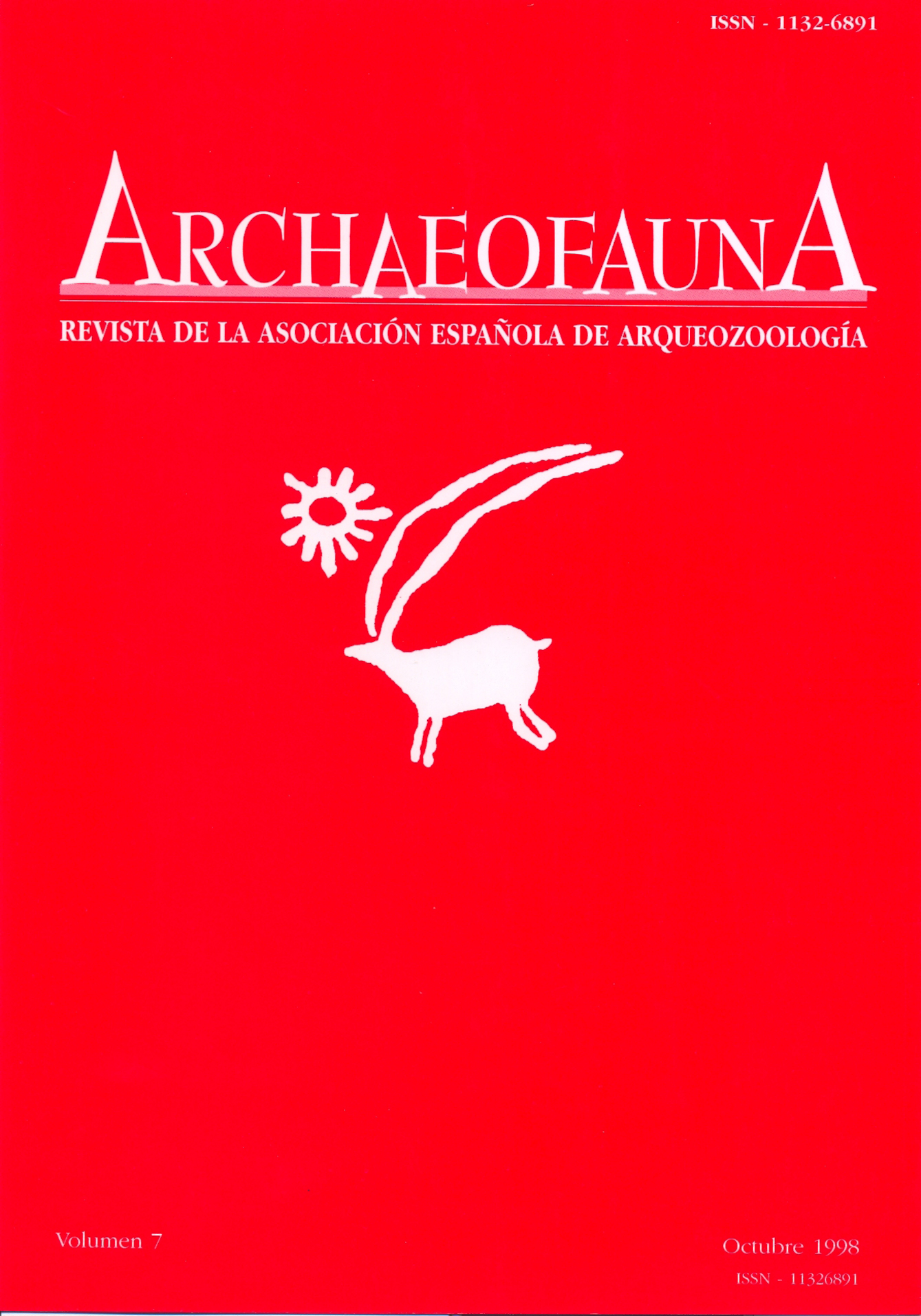 Portada del Volumen 7 de ARCHAEOFAUNA