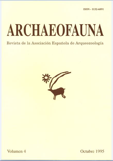 Portada del Volumen 4 de la revista ARCHAEOFAUNA