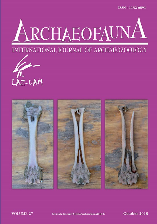 Portada del volumen 27 de ARCHAEOFAUNA