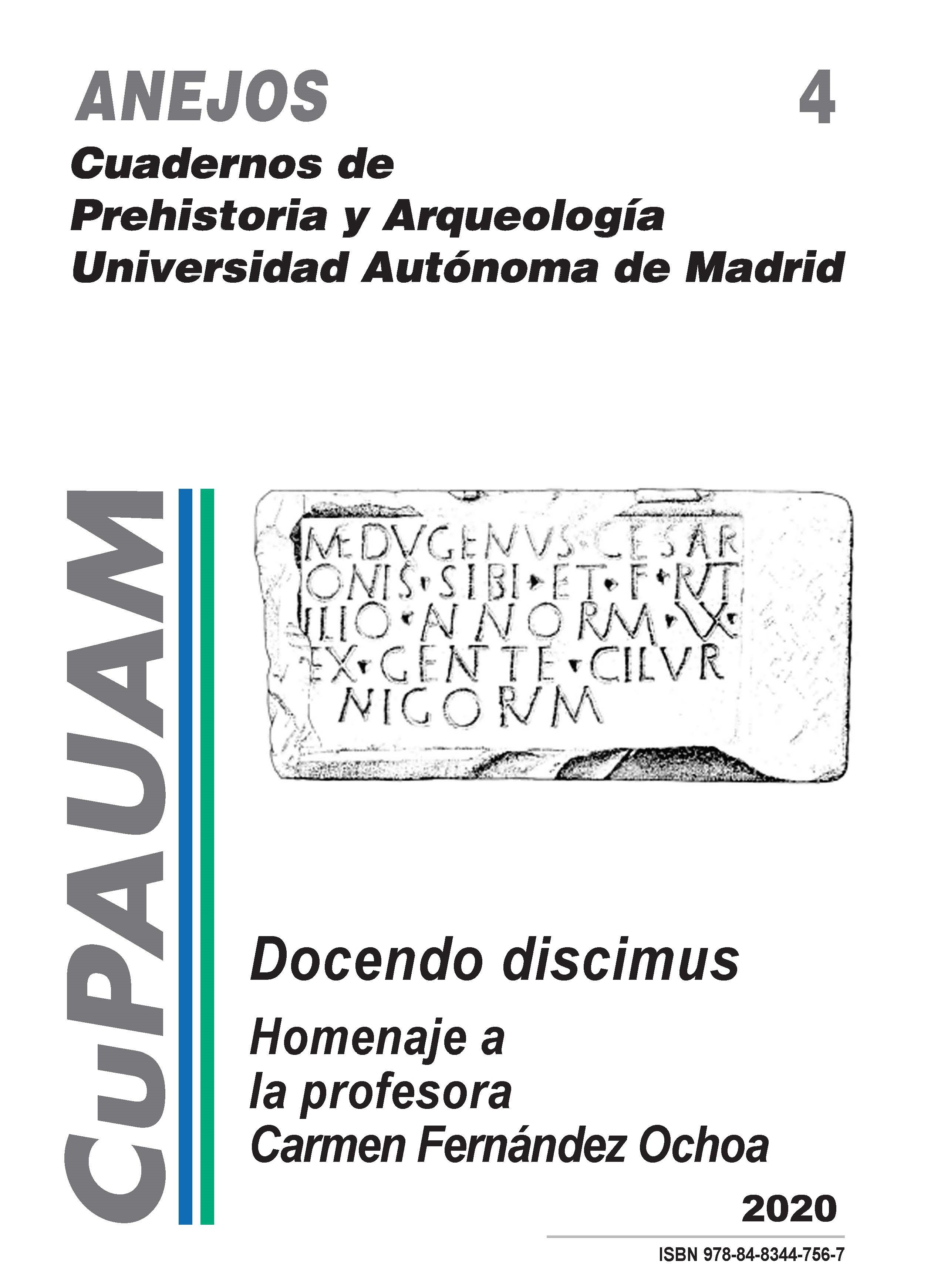Portada de Anejos de Cuadernos de Prehistoria y Arqueología de la Universidad Autónoma de Madrid