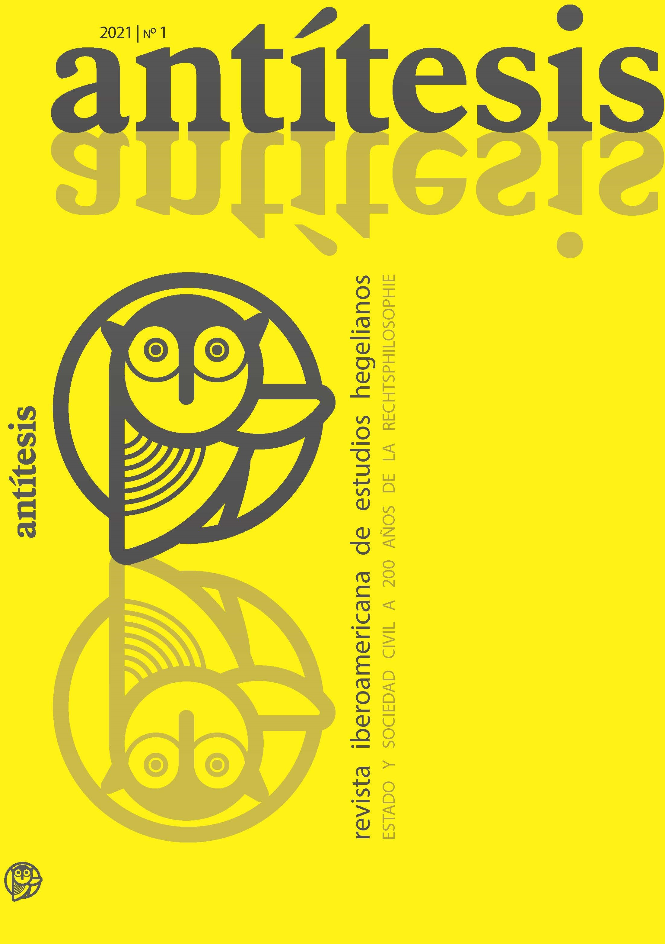 Portada del número 1 de la revista Antítesis
